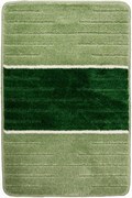 Kúpeľňový koberček COMO zelený / krémový, pruhy