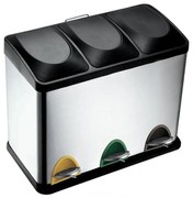 Kôš na triedený odpad 24 l čierny/nerez