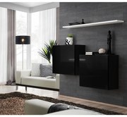 Skrinka + polička Switch Sb I čierna /biela