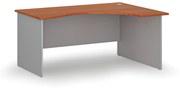 Ergonomický kancelársky pracovný stôl PRIMO GRAY, 1600 x 1200 mm, pravý, sivá/čerešňa
