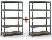 Policový regál 1+1 ZADARMO, 1966x1200x500 mm, nosnosť 280kg