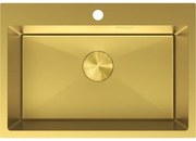 Mexen Solix, 1-komorový nerezový drez 650 x 450 mm, brúsená zlatá, 6403651000-55