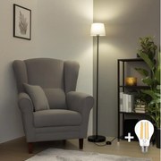 Brilagi - LED stojacia lampa CERIA 1xE27/40W/230V pr. 20,5 cm sivá/čierna