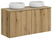 Závěsná skříňka pod umyvadlo Nova Oak Wiki s deskou 120 cm dub evoke