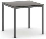 Jedálenský stôl, 80x80 cm, tmavo sivá podnož, wenge