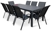 Záhradný jedálenský set Viking XL + 8x kovová stolička Ramada