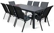 Záhradný jedálenský set Viking XL + 8x kovová stolička Ramada