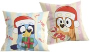 Vianočný obojstranný vankúš Bluey & Bingo - 40 x 40 cm