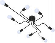 Toolight - Stropné / nástenné svietidlo Agaro Spider 8xE27 APP015-8CW, čierna, OSW-06606