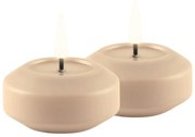 DeluxeHomeart Plávajúca LED sviečka Cream 6,1 cm – set 2 ks