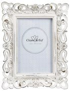 Foto rámček bielý s patinou - 17*2*22 cm / 10*15 cm