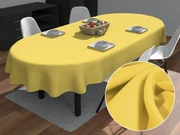 Biante Dekoračný oválny obrus Rongo RG-090 Svetlo žltý 50x100 cm