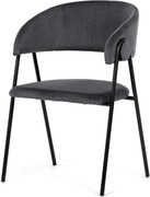 Jedálenská stolička zamatová, sivá DCL-X7130 GREY2