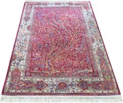 DY Hodvábny exkluzívny koberec Qum Silk 11 - červená Rozmer: 160x230 cm