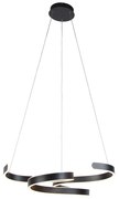 Dizajnová závesná lampa sivá vrátane LED 3-stupňového stmievania - Frank