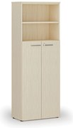 Kombinovaná kancelárska skriňa PRIMO WOOD, dvere na 4 poschodia, 800 x 420 x 2128 mm, breza