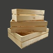 AMADEA Drevené debničky - sada 3 debničiek z masívneho dreva, 3 veľkosti