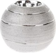 Svietnik 10 cm, strieborný%
