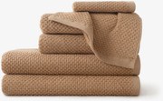 Goldea bavlnený froté uterák / osuška micro pure - škoricový 30 x 50 cm