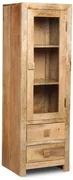 furniture-nabytek.cz - Drevená presklená vitrína z manga 60x180x45