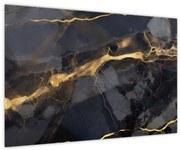 Obraz - Čierno - zlatý dekor (90x60 cm)