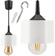 BERGE Závesná lampa 1xE27 - biela
