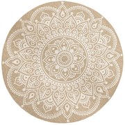 Obojstranný koberec Brussels 205333/10810 béžový / krémový kruh
