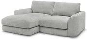 Svetlosivá ženilková rohová pohovka (ľavý roh/s leňoškou) Leonore – Bobochic Paris