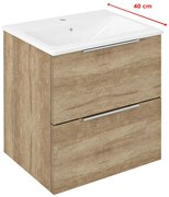 Sapho Sapho, CIRASA umývadlová skrinka 48x54x39cm, dub Alabama, CR492-2222