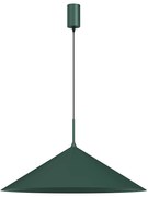 Závesné svietidlo Capital, 1x zelené kovové tienidlo, (fi 60cm), gr