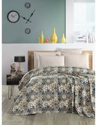 Hnedý bavlnený pléd 200x230 cm Pique - Mila Home