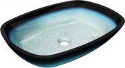 Mexen Araks sklenené umývadlo na dosku 54 x 39 cm, Modrá - 24155447