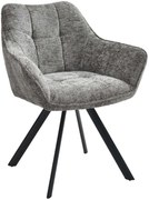 Jedálenská stolička Scott - látka - Tmavo sivá