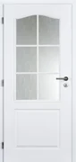 Doornite Socrates Interiérové dvere 70 L, 746 × 1983  mm, lakované, ľavé, biele, presklené