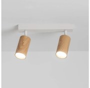 Brilagi - Bodové svietidlo SELE 2xGU10/30W/230V biela/dekor duba