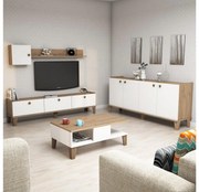 Zostava nábytku do obývacej izby Sommer 2 (dub + biela). Akcia -18%. Vlastná spoľahlivá doprava až k Vám domov. 1088212