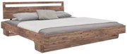 Drevená posteľ Indra 160 z kartáčovanej akácie