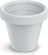 Plastový kvetináč ORIGINAL biely matný