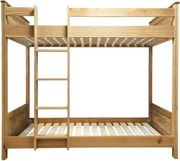 Vysoká poschodová posteľ z masívu SP, 100x212x185 cm Vľavo