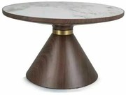 Konferenčný stolík Esmate A, mramor / hnedá