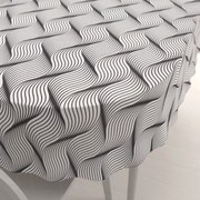 Biante Dekoračný oválny obrus PML-042 Čierno-biele vlnenie 100x140 cm