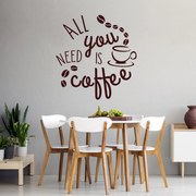 Nálepka do kuchyne a jedálne - All you need is coffee