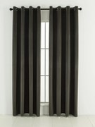 Zamatové zatemňovacie závesy Cesar sivohnedé - 140 x 180 cm (2ks) - krúžky