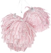 Súprava vianočných ozdôb Pink Elegance, 3 ks, pr. 8 cm