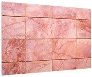 Obraz - Ružové, mramorované dlaždice (90x60 cm)