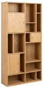 Vysoký drevený regál na knihy Rangoon, dub (23495), 90 cm