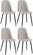 4x Stolička Giverny látka - sivá