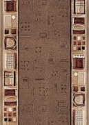 Associated Weavers, Protišmykový behúň na mieru Jena 44, šíre 80 cm, hnedá, chodba / predsieň