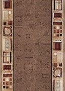 Protišmykový behúň na mieru Jena 44, šíre 80 cm, hnedá, chodba / predsieň, Associated Weavers