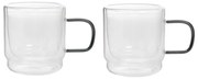 Sada dvoch hrnčekov CEMBRA RETRO priesvitné 888125 320 ml (2 ks)